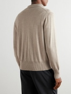 Stòffa - Wool and Silk-Blend Polo Shirt - Neutrals