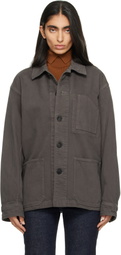 COOR Gray Dyed Moleskin Chore Jacket