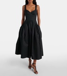 Alexander McQueen Sweetheart-neck cotton midi dress