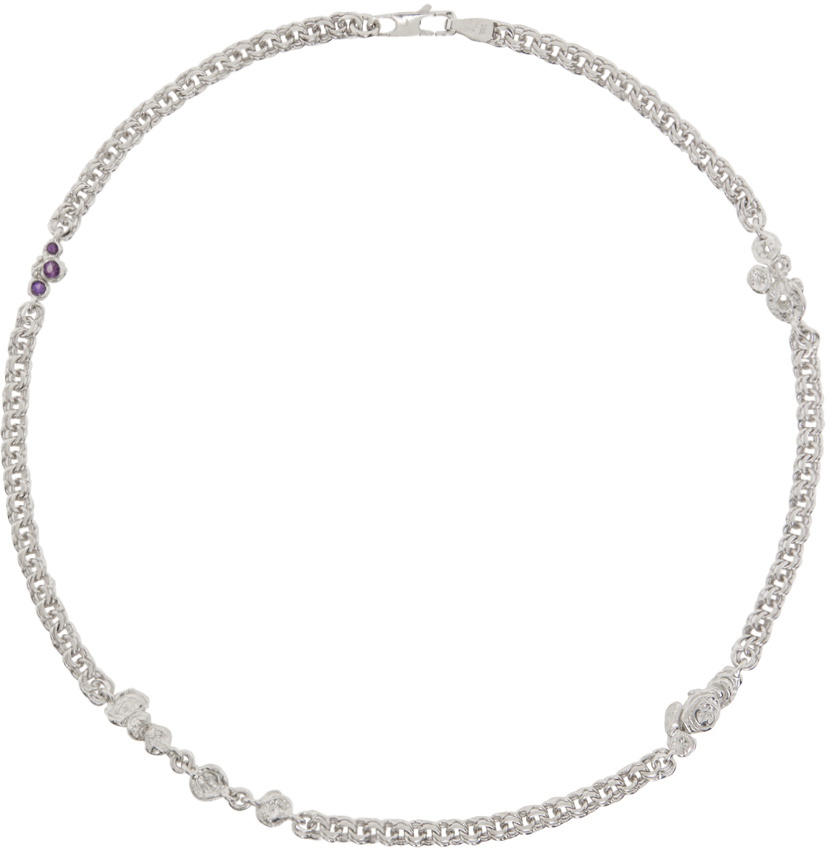 Vasiliki Silver Jelly Ear Necklace