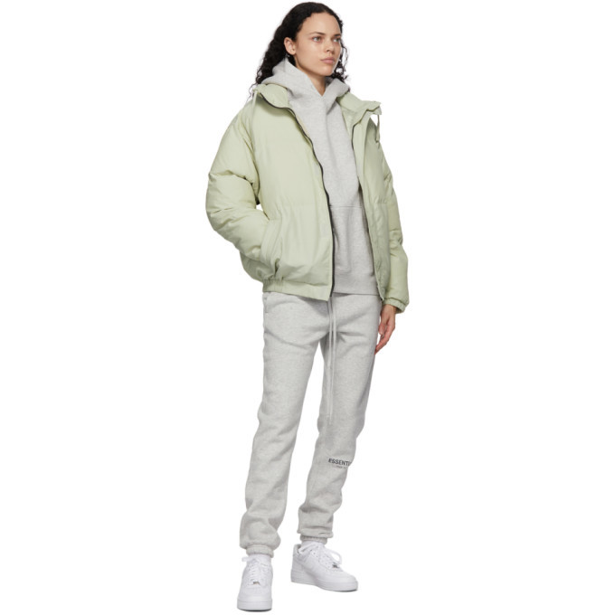 Essentials Green Nylon Puffer Jacket Essentials