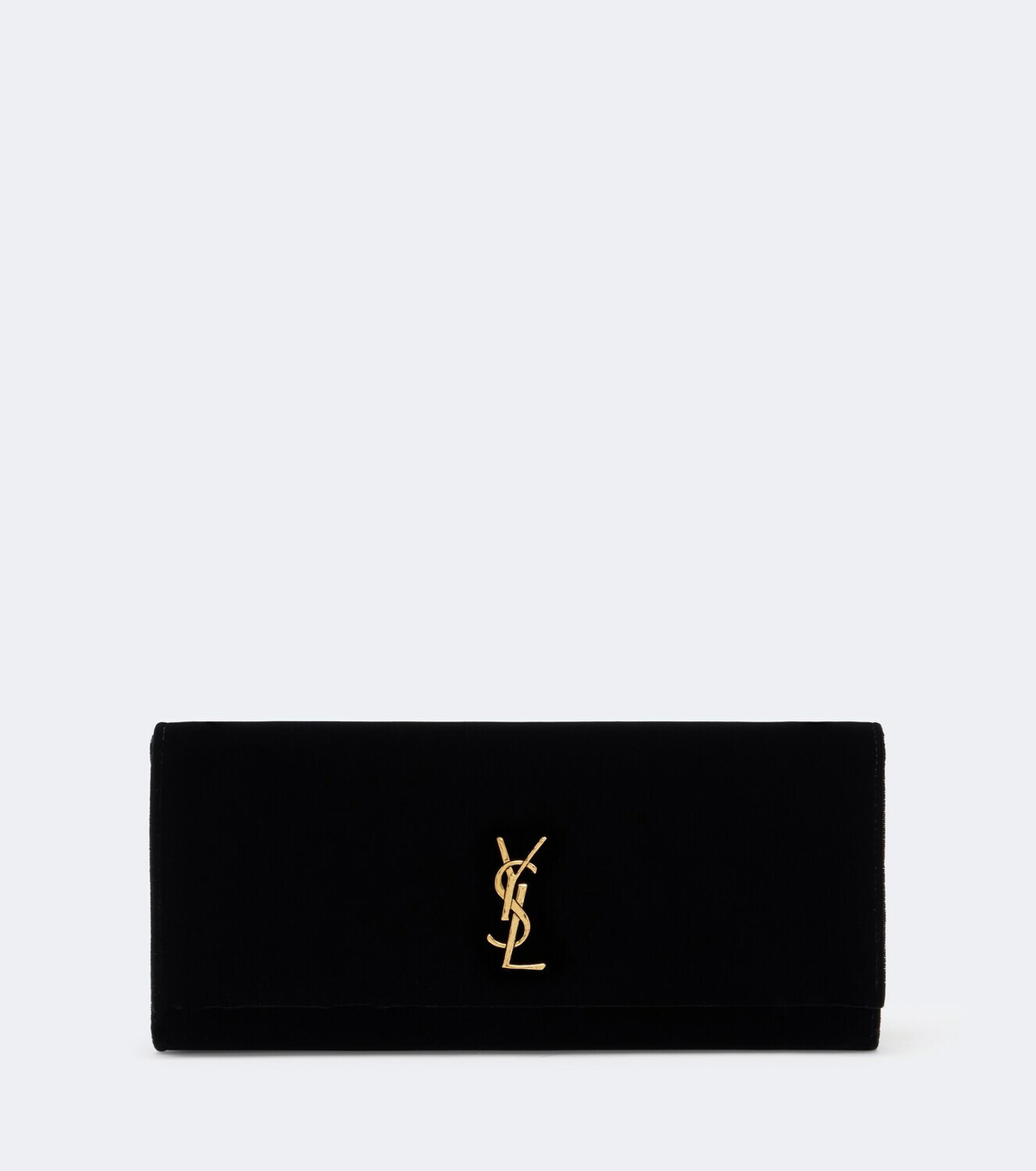Saint Laurent Kate Small leather-lined velvet clutch