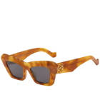 Loewe Eyewear Women's Cat-Eye Sunglasses in Blonde Havana 