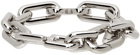 Balenciaga Silver Thin B Chain Bracelet