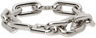 Balenciaga Silver Thin B Chain Bracelet