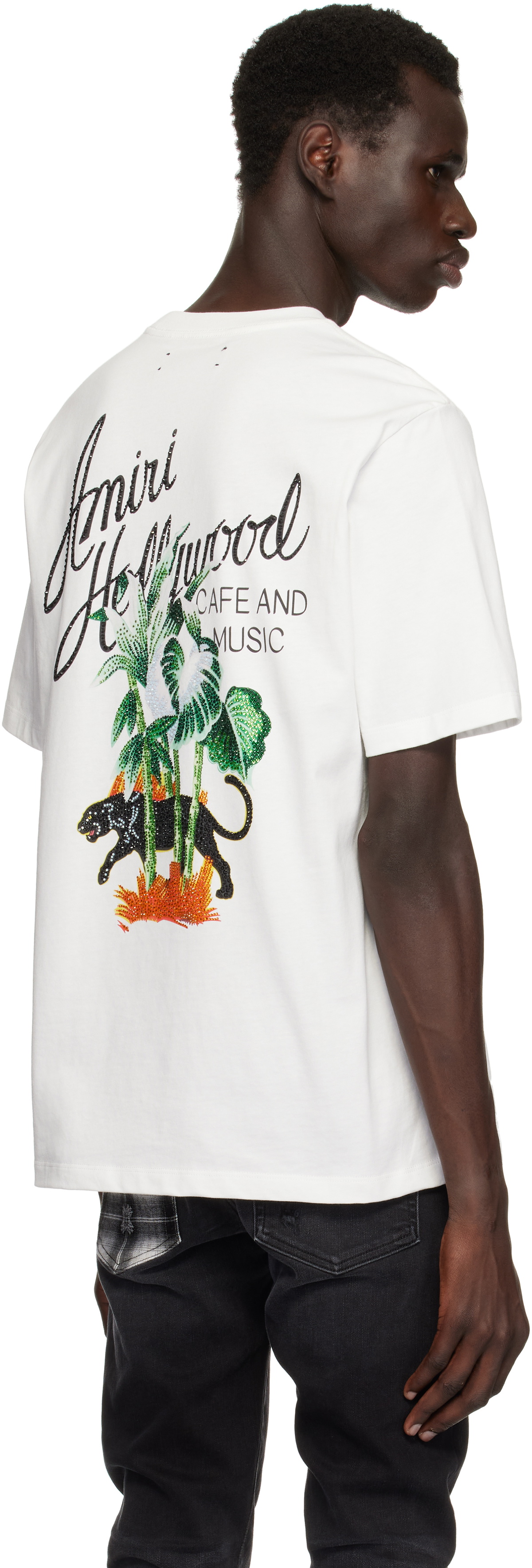 AMIRI White 'Amiri Hollywood' T-shirt Amiri