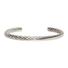 Saint Laurent Silver Small Snake Twist Cuff Bracelet