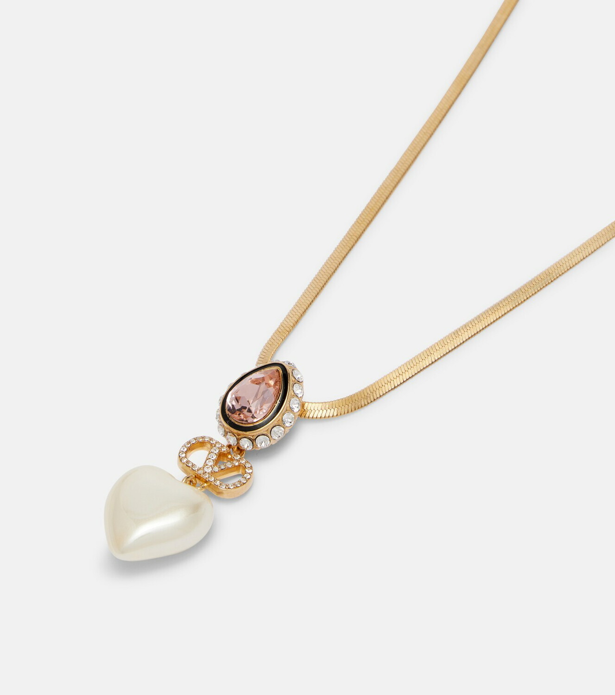 Valentino VLogo embellished necklace