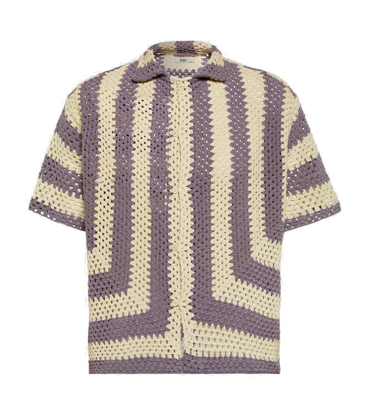 Photo: Bode Flagship crochet cotton shirt