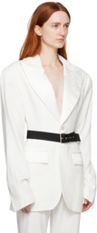 JUNEYEN White Belted Blazer