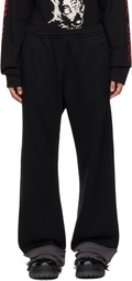 We11done Black Destroyed Color Block Lounge Pants