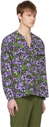 HOMME PLISSÉ ISSEY MIYAKE Purple Printed Shirt