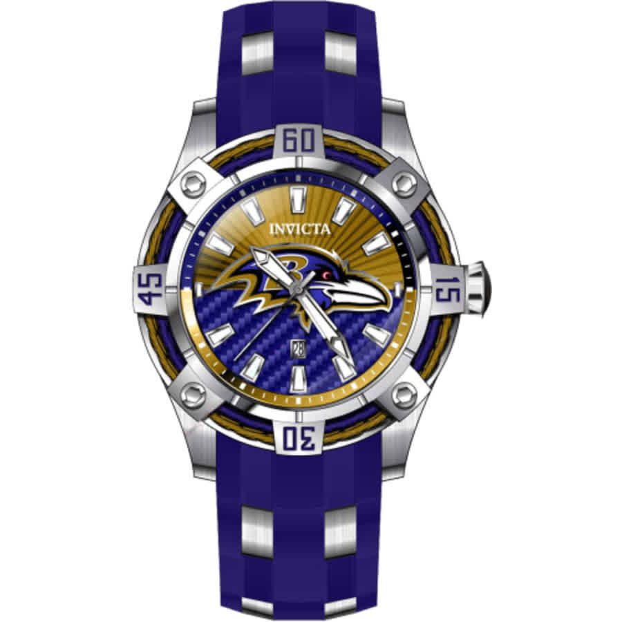 Invicta NFL Baltimore Ravens Quartz Blue Dial Mens Watch 42067 Invicta