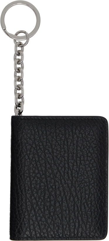 Photo: Maison Margiela Black Four Stitches Keyring Card Holder