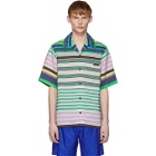 Prada Multicolor Striped Short Sleeve Shirt