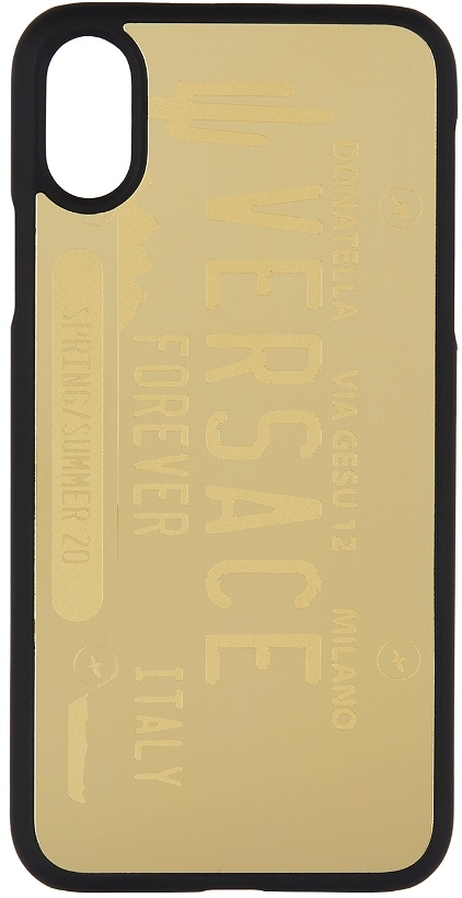 Photo: Versace Gold License Plate iPhone X/Xs Case