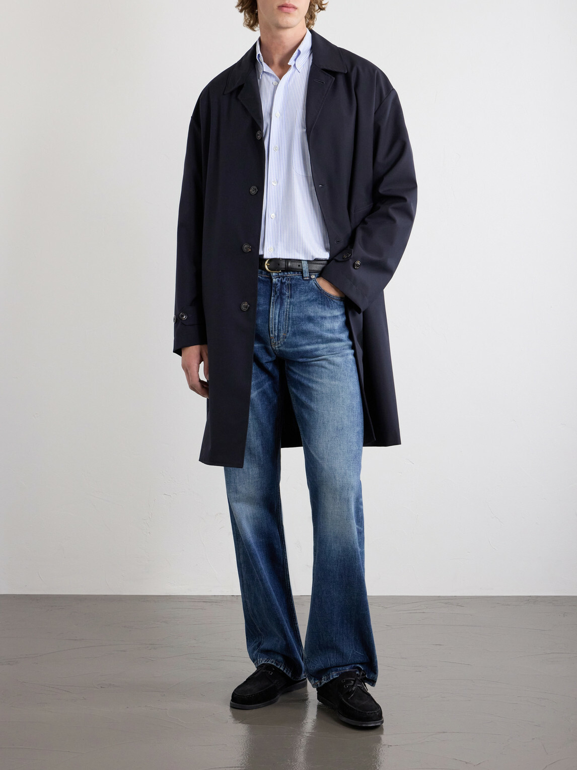 Ghiaia Cashmere - Cotton Oxford Shirt - Blue