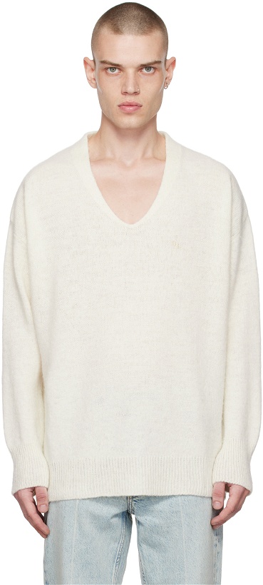 Photo: Our Legacy Off-White Big V-Neck Sweater