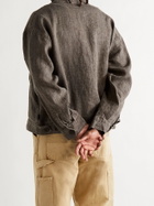 STÜSSY - Washed-Linen Jacket - Gray