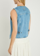 Damson Madder Helly Panelled Denim Gilet Blue