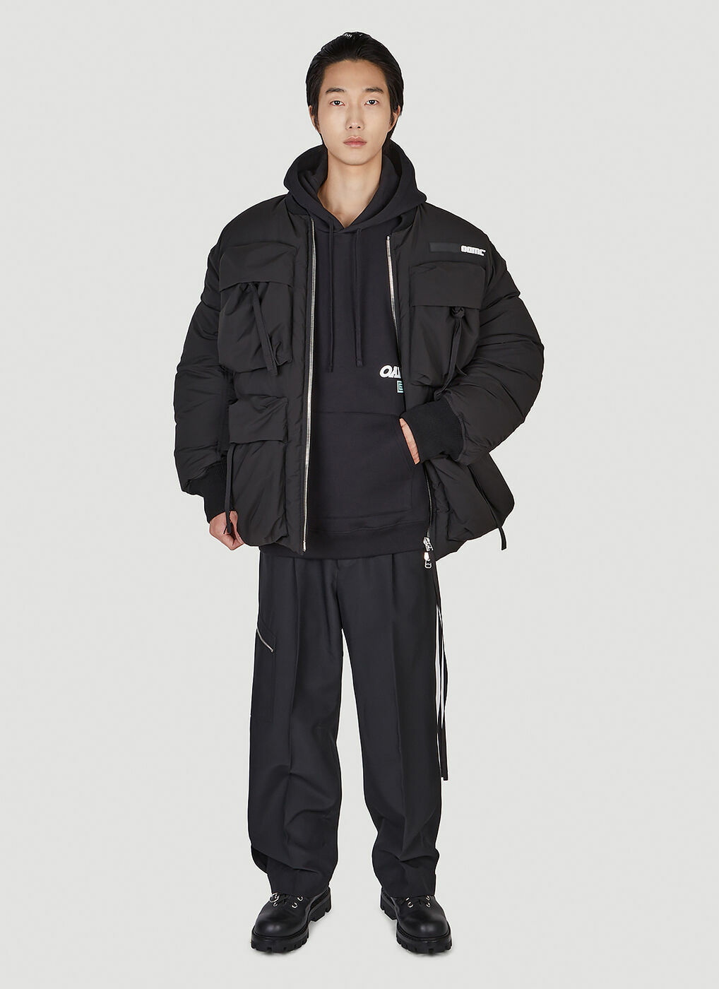 Compound Puffer Jacket in Black OAMC