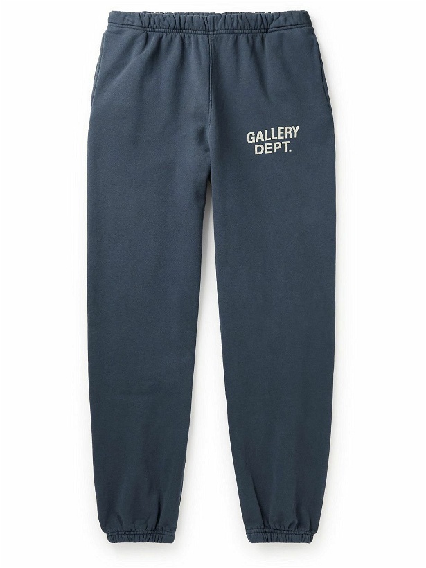 Photo: Gallery Dept. - Tapered Logo-Print Cotton-Jersey Swetpants - Blue