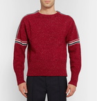 Thom Browne - Striped Wool and Mohair-Blend Sweater - Men - Red