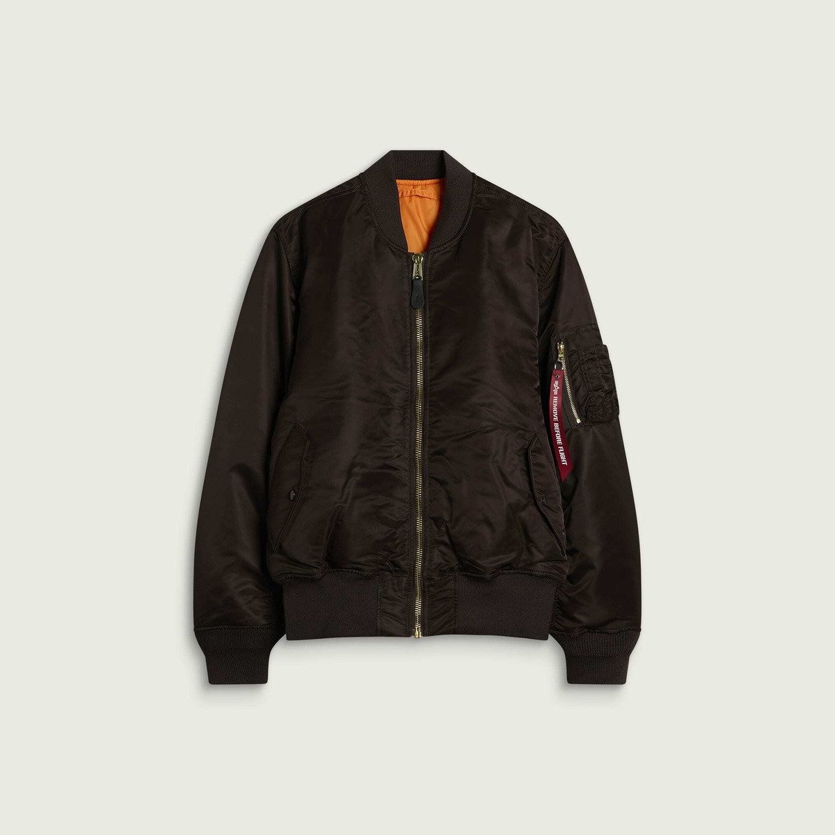 Alpha Industries Men's MA-1 Heritage Bomber Jacket in Hunter Brown