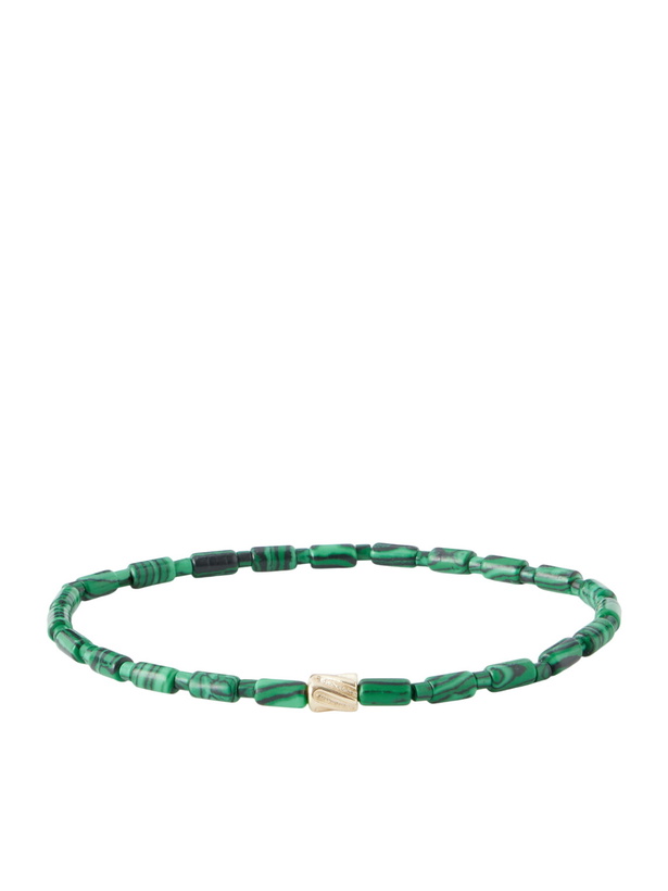Photo: Luis Morais - 14-Karat Gold Agate Beaded Bracelet