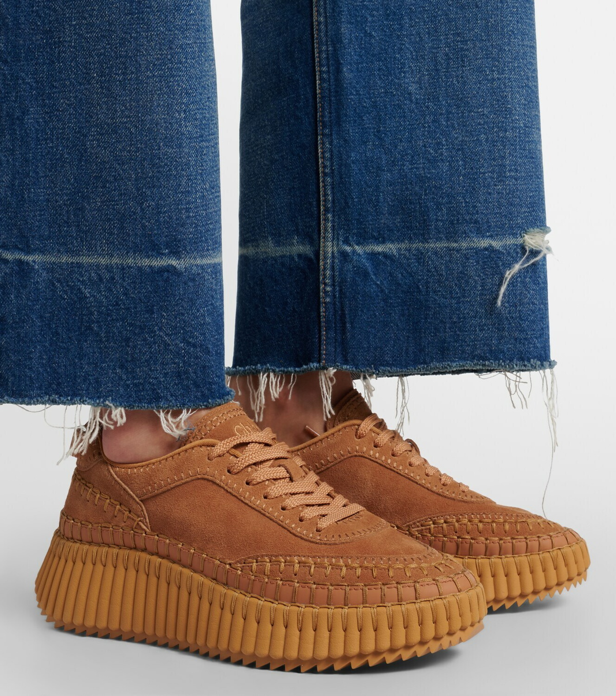 Chloé Nama suede platform sneakers