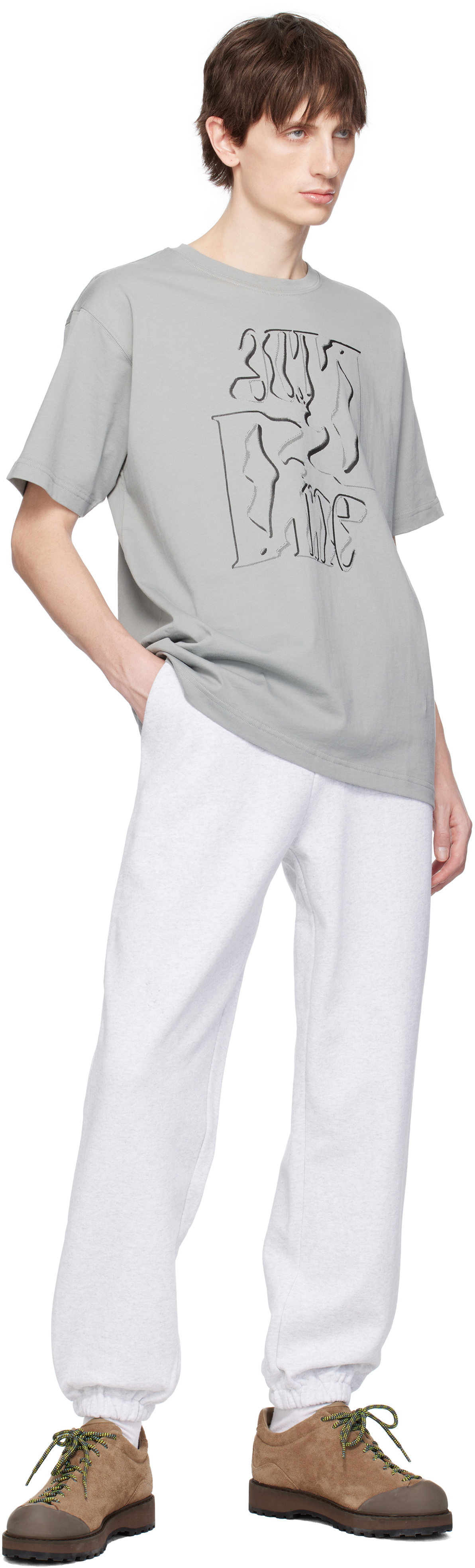 Dime Gray Classic Small Logo Sweatpants