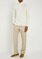Aurélien Wintertime Wool and Cashmere-blend Jumper Ivory