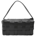 ST. Agni Women's Woven Envelope Slim Tote in Black 