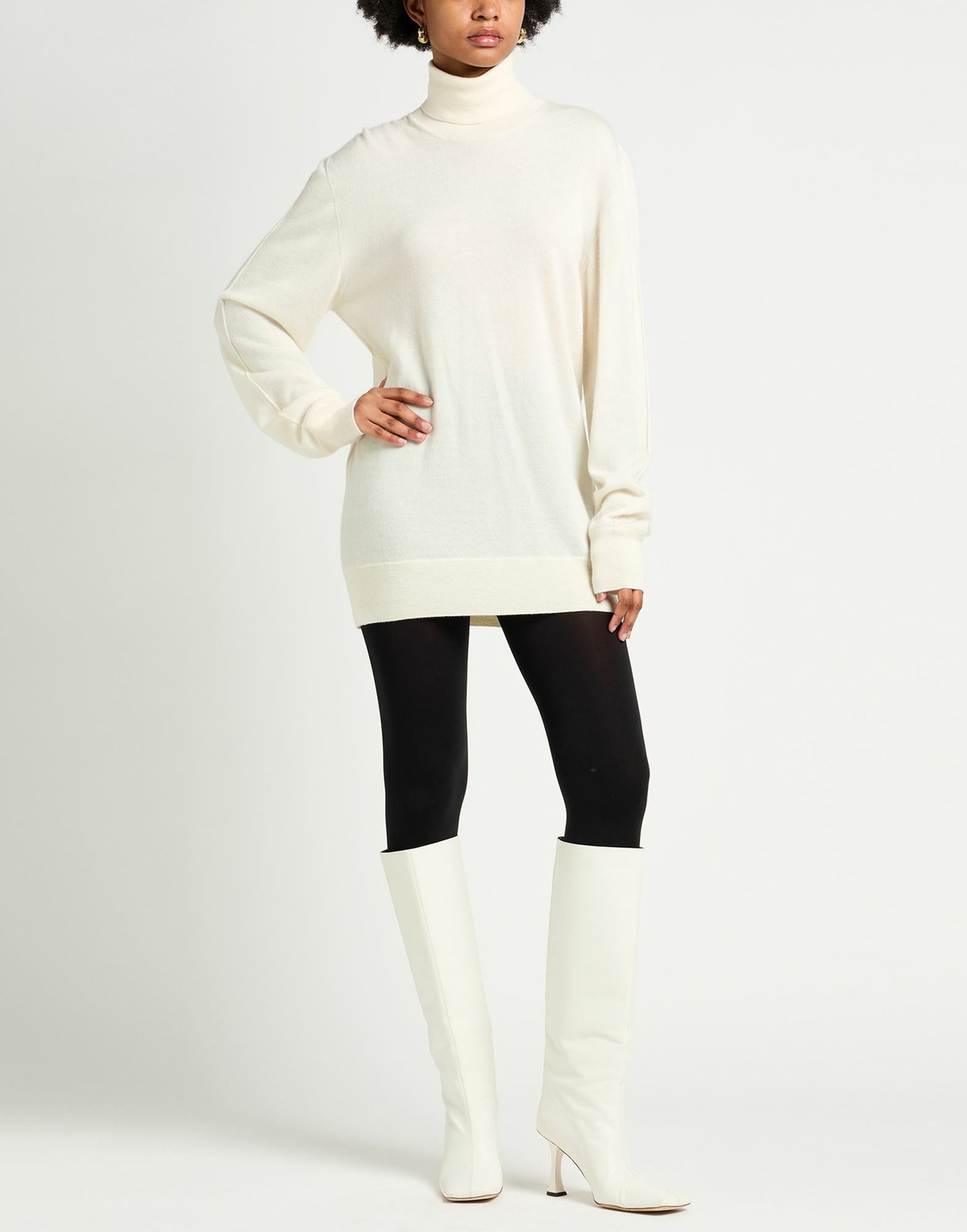 The Row Womens Turtleneck Cream