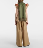 Sacai Paneled twill and gabardine vest