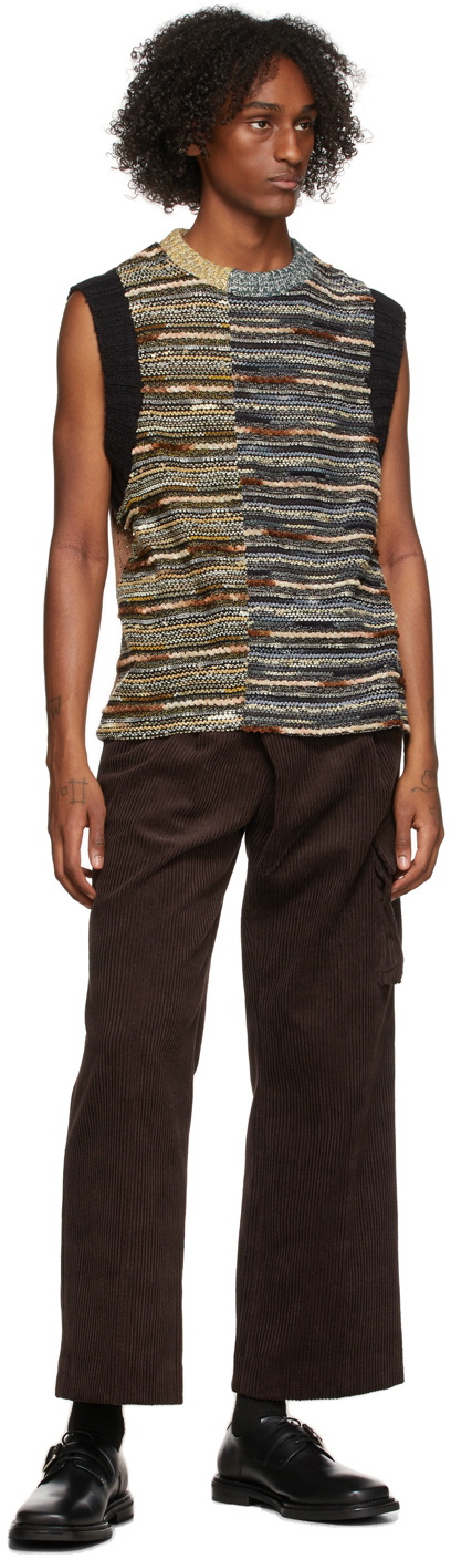 Andersson Bell Navy & Beige Contrast Knit Vest