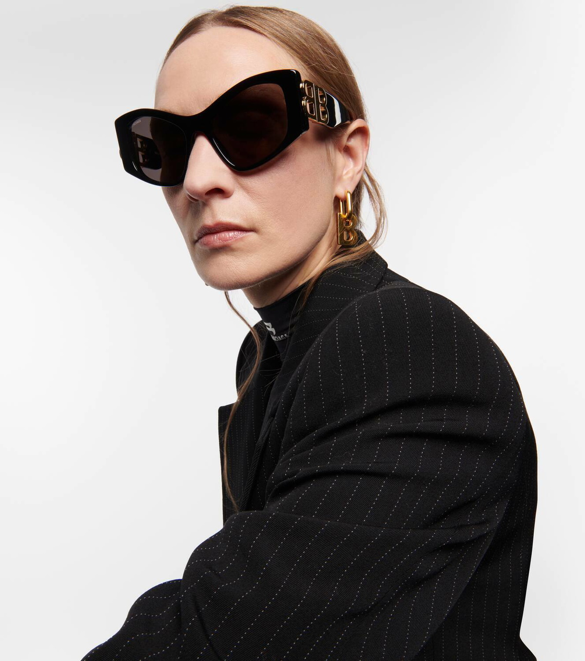 BALENCIAGA Dynasty Square Sunglasses スクエア サングラス Dynasty Rectangle Sunglasses in Black | Balenciaga US