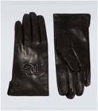 Dolce&Gabbana Logo leather gloves