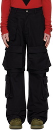 SPENCER BADU Black Safari Cargo Pants