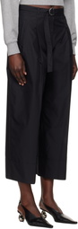3.1 Phillip Lim Black Double Pleat Wide Cropped Trousers
