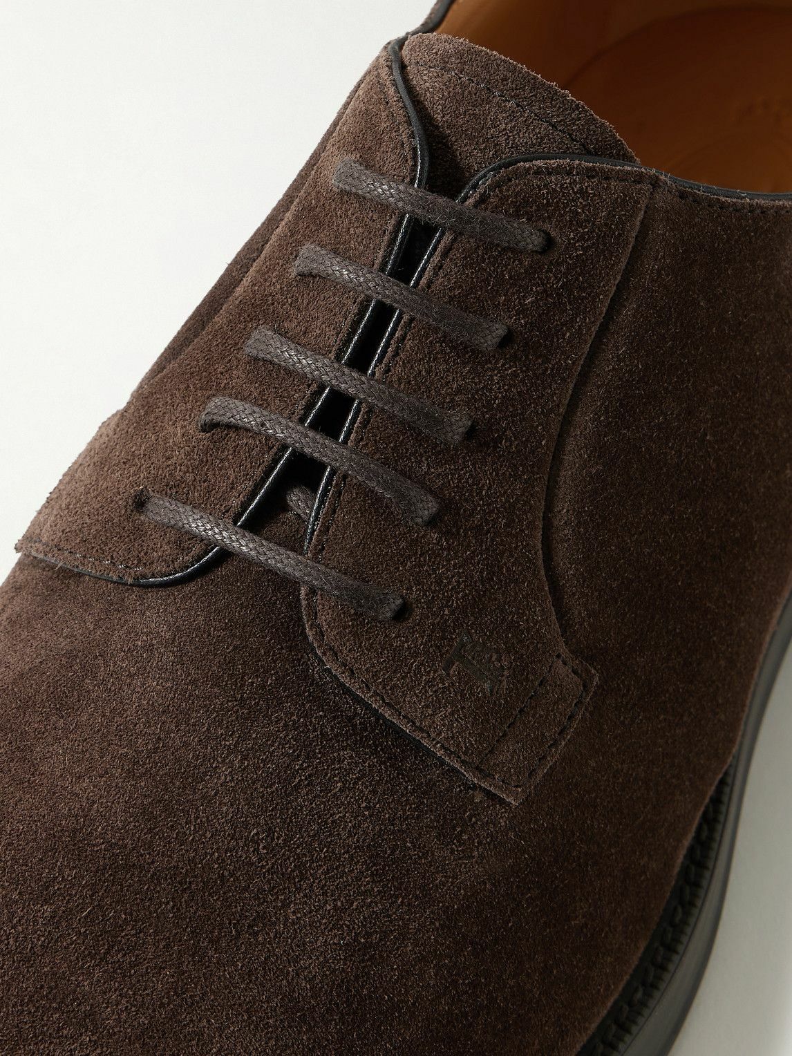 Tod's - Suede Derby Shoes - Brown