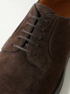Tod's - Suede Derby Shoes - Brown
