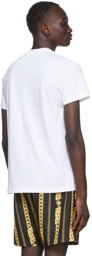 Versace Jeans Couture White Sunflower Logo Patch T-Shirt