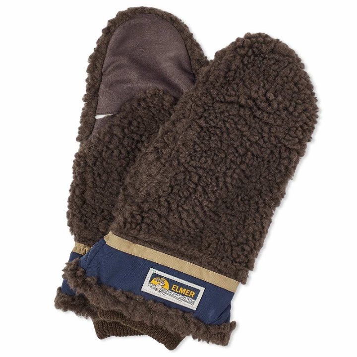 Photo: Elmer Gloves Wool Pile Flip Mitten in Brown