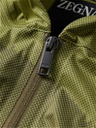 Zegna - Mesh-Panelled Printed Shell Hooded Gilet - Green