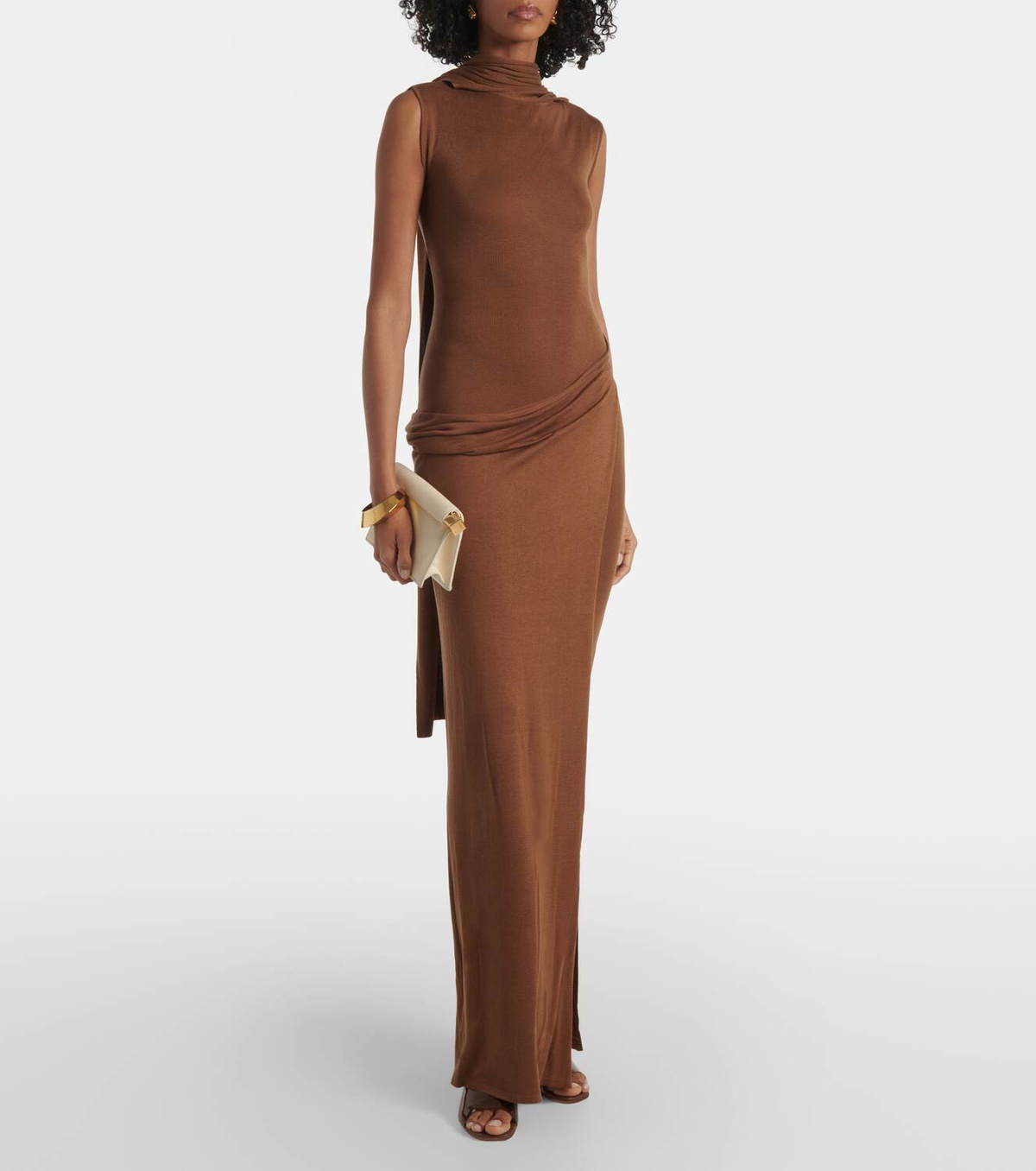 Aya Muse Nou draped silk-blend maxi dress Aya Muse