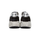 Golden Goose Black and White Running Sole Sneakers