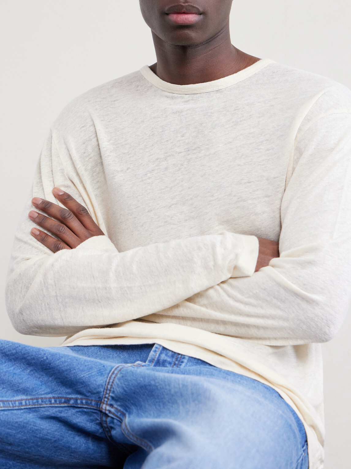 Hartford - Linen-Jersey T-Shirt - Neutrals