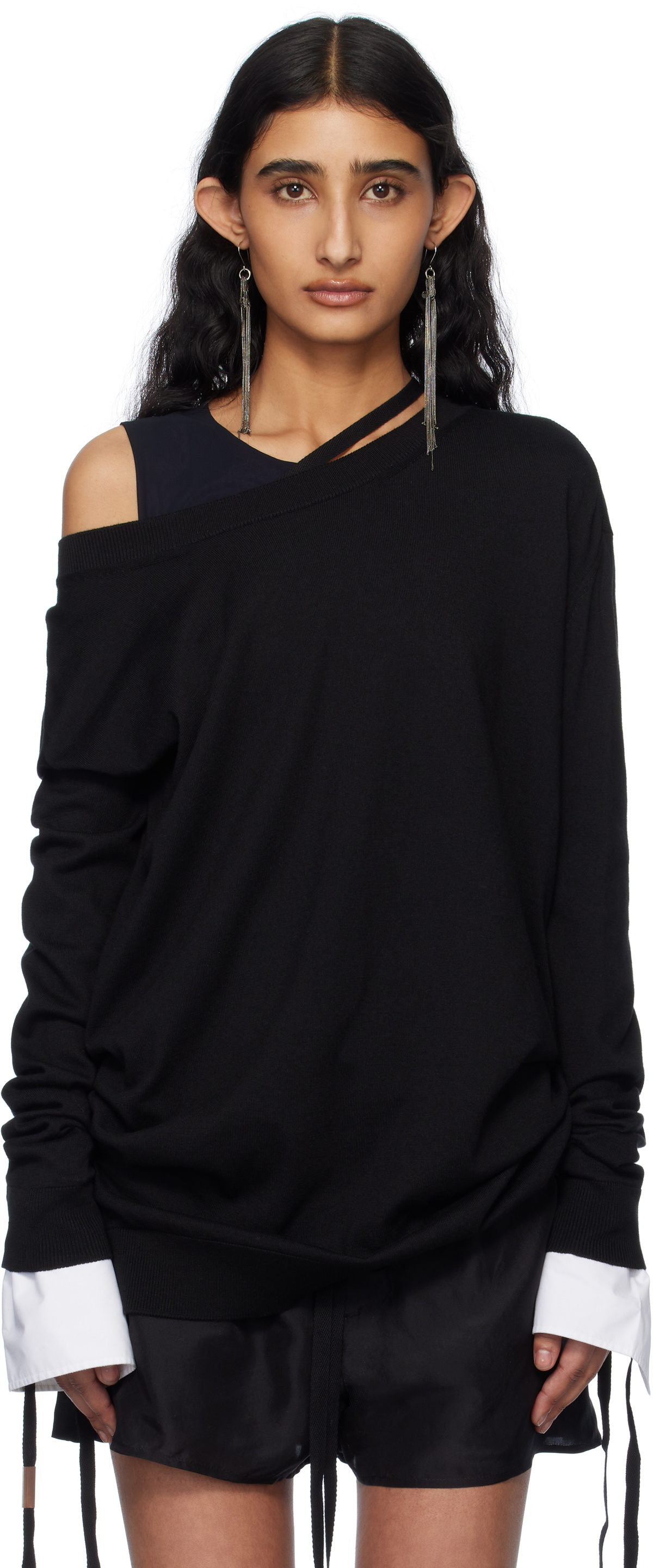 Ann Demeulemeester Black Helle High-Comfort Sweater