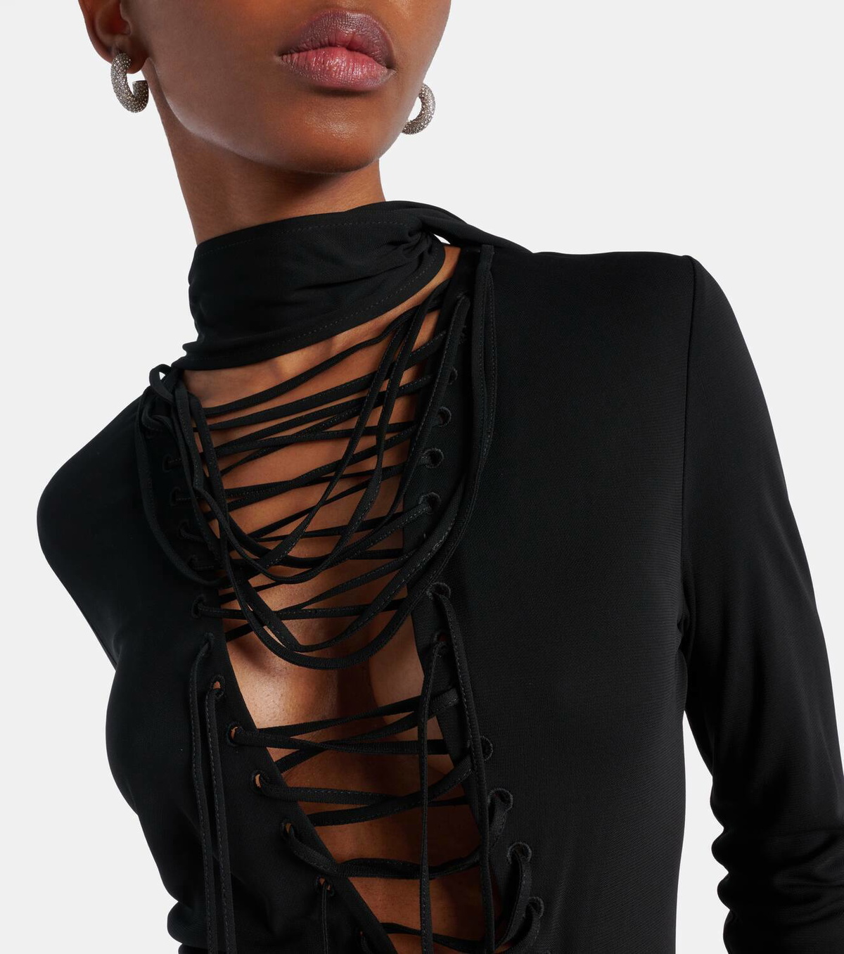 The Attico Cutout crêpe maxi dress